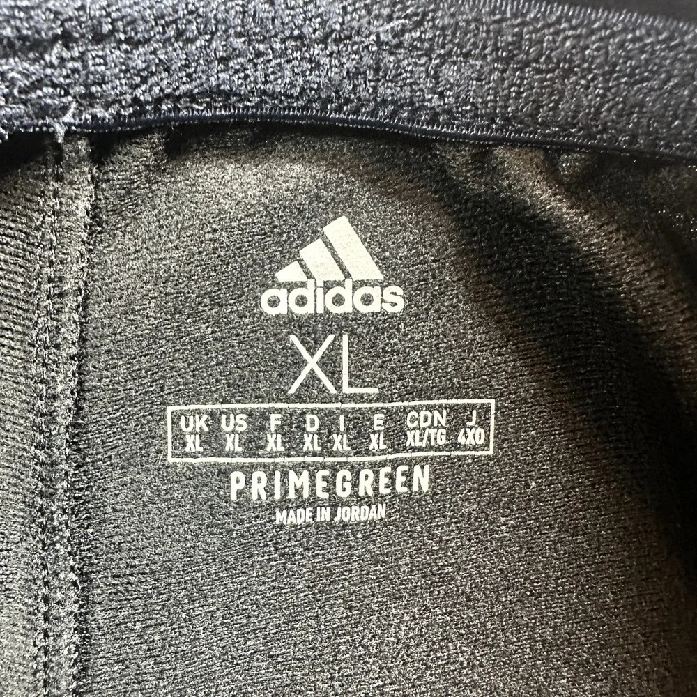 Adidas Men's XL Primegreen 3-Stripes Track Pants Dark Gray‎ Black Ankle Zip